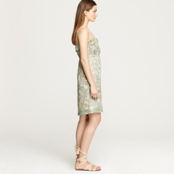 179 J.CREW Teaberry Floral Silk Candace Short Dress 4 - Picture 2 of 8